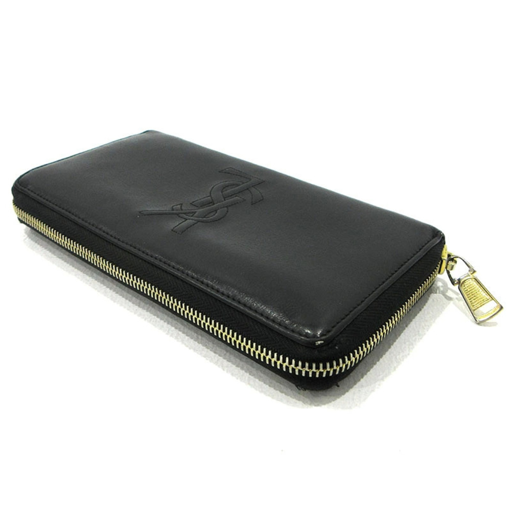 SAINT LAURENT Round Zip Long Wallet Black - Picture 3 of 12